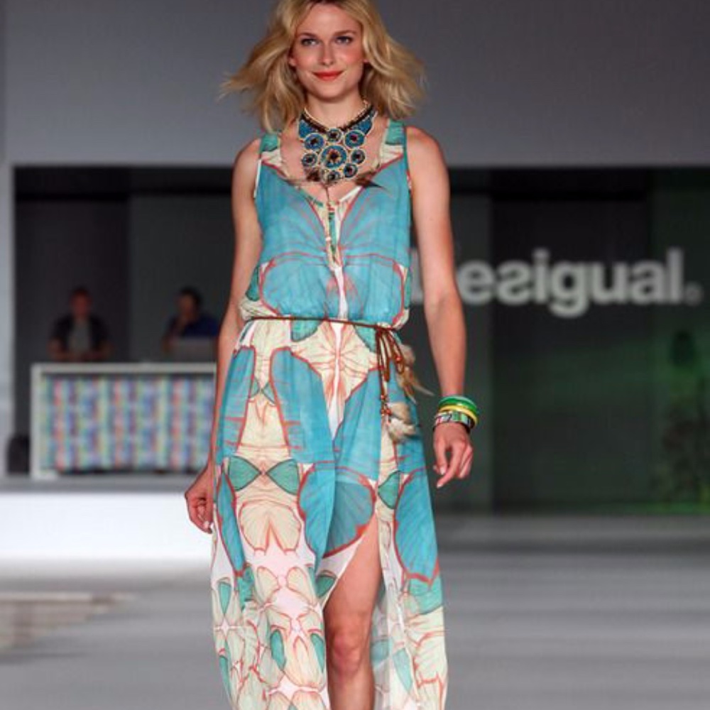 Desigual Nerifete Maxi Dress 46 USA 12